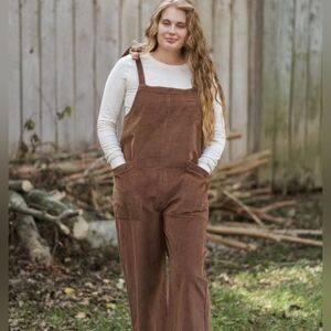 Neuflora Brown Corduroy Jumpsuit
